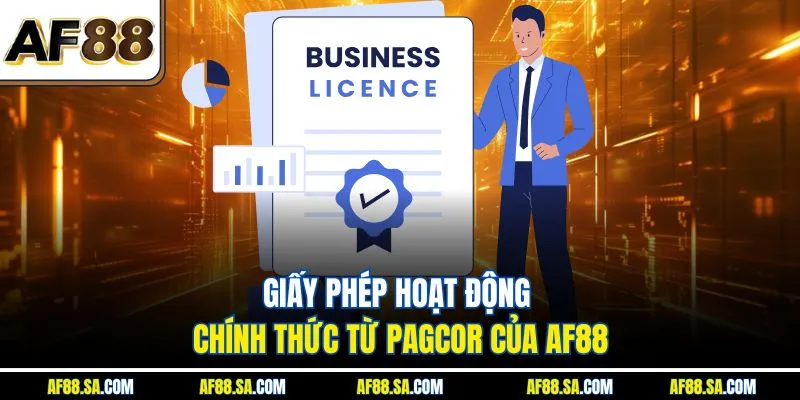 Giấy phép hoạt động chính thức từ PAGCOR của AF88