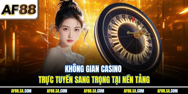 Không gian casino trực tuyến sang trọng tại nền tảng